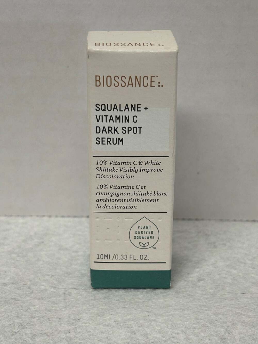 Biossance Squalane + Vitamin C Dark Spot Serum 10mL 0.33oz Travel Size NIB
